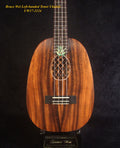 Handmade Left-handed Tenor Ukulele, Solid Acacia Pineapple Ukulele, Pineapple Soundhole, Soft-bag, Bruce Wei UW17-2124