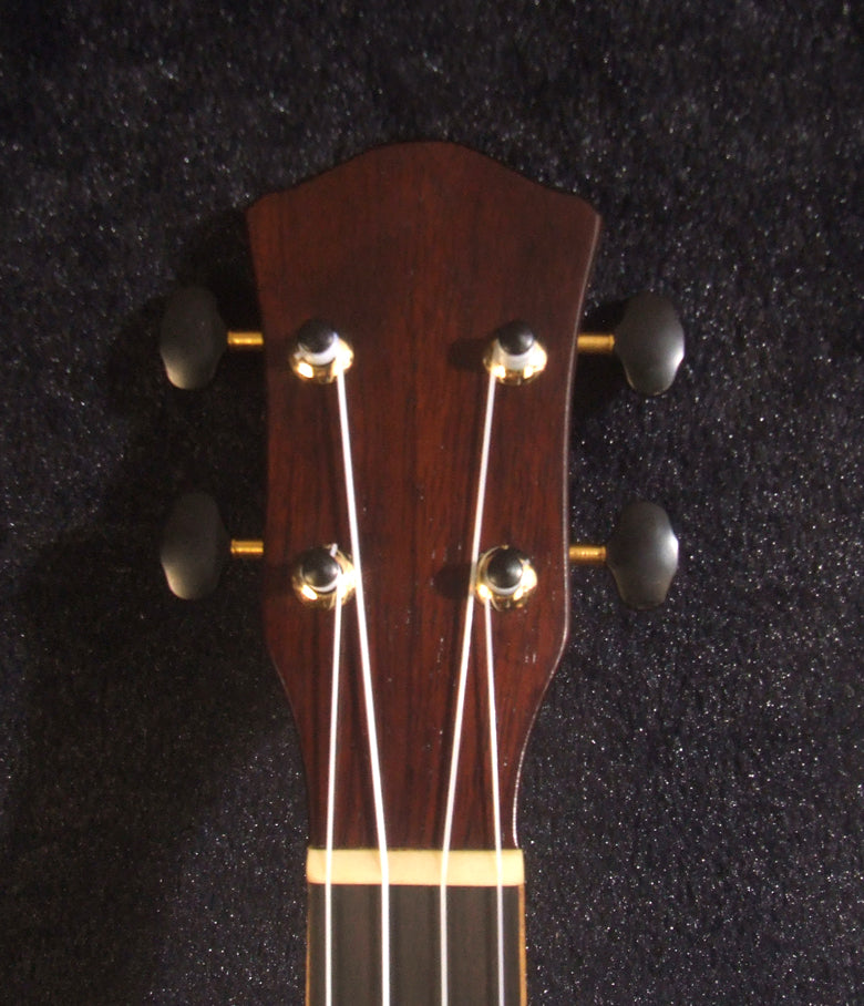 Handmade Tenor Ukulele, Solid Acacia, Hibiscus Soundhole, MOP Inlay, Soft-bag, Bruce Wei UY17-2177