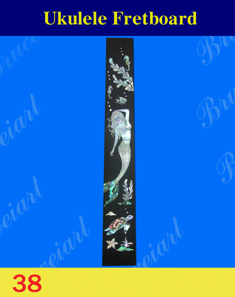Tenor Ukulele Rosewood Fretboard, Mermaid Inlay, Bruce Wei (38)