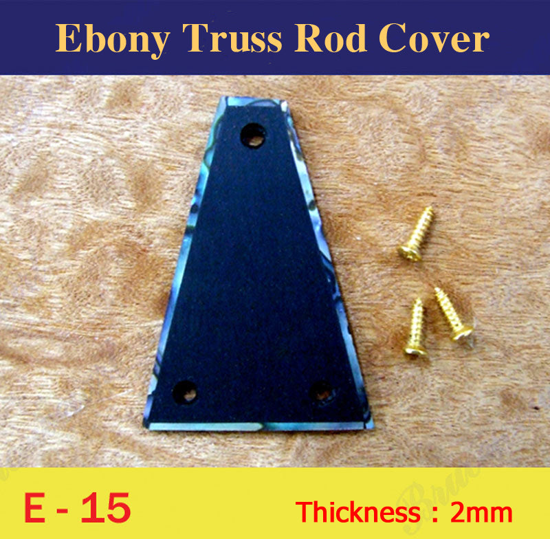 Free Shipping Guitar Ebony Truss Rod Cover, Abalone Inlay, Bruce Wei ( E-15 )